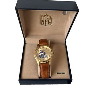 Vintage 1998 Denver Broncos NFL Fantasma Men's Gold Tone Watch New Battery